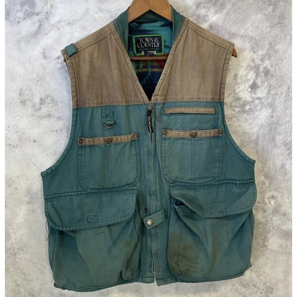 Town & Country Other - Vintage Town & Country Utility Vest - Outdoor Lined - Mens M